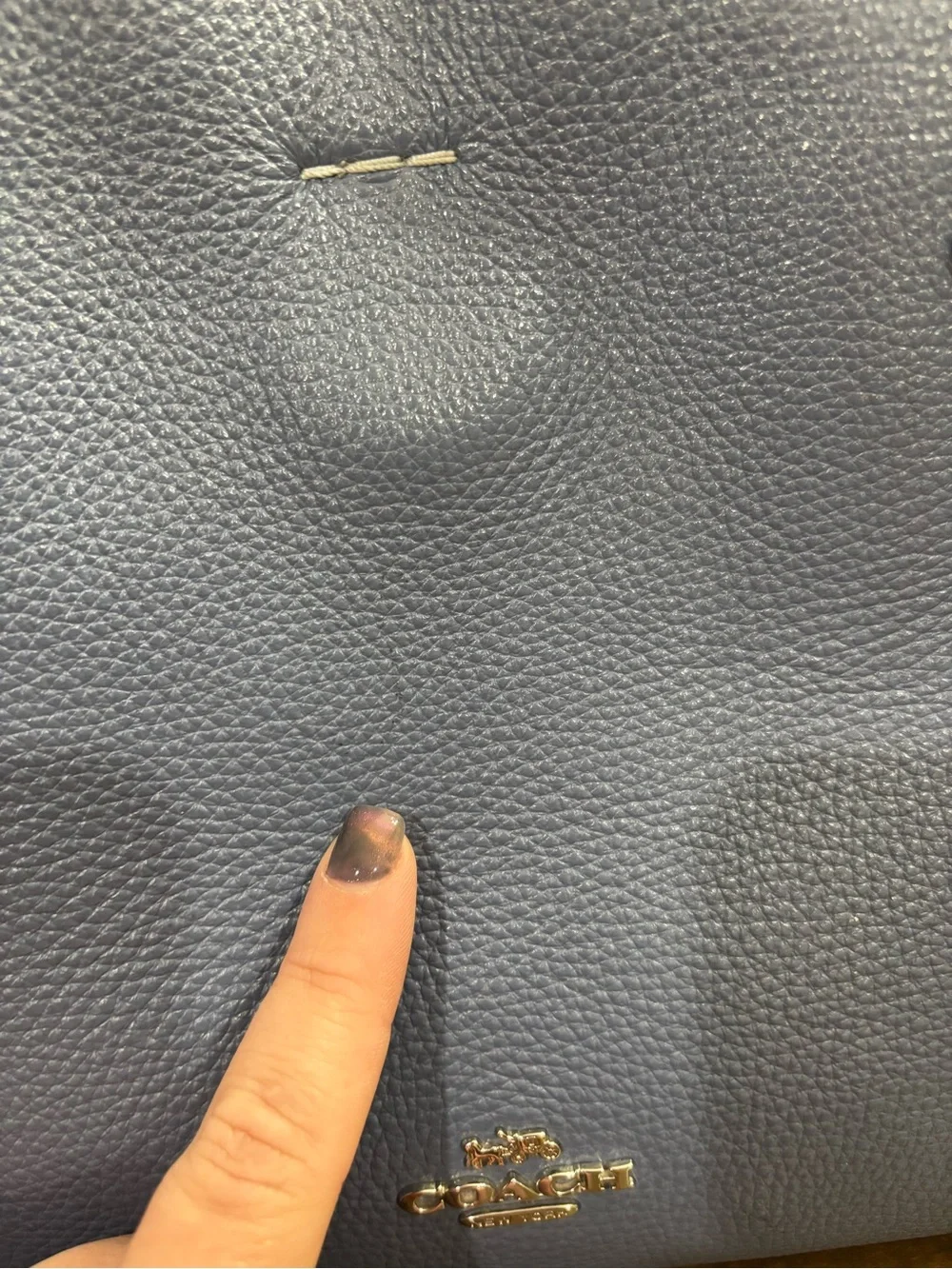 Coach Hanna Pebble Leather Shoulder Bag